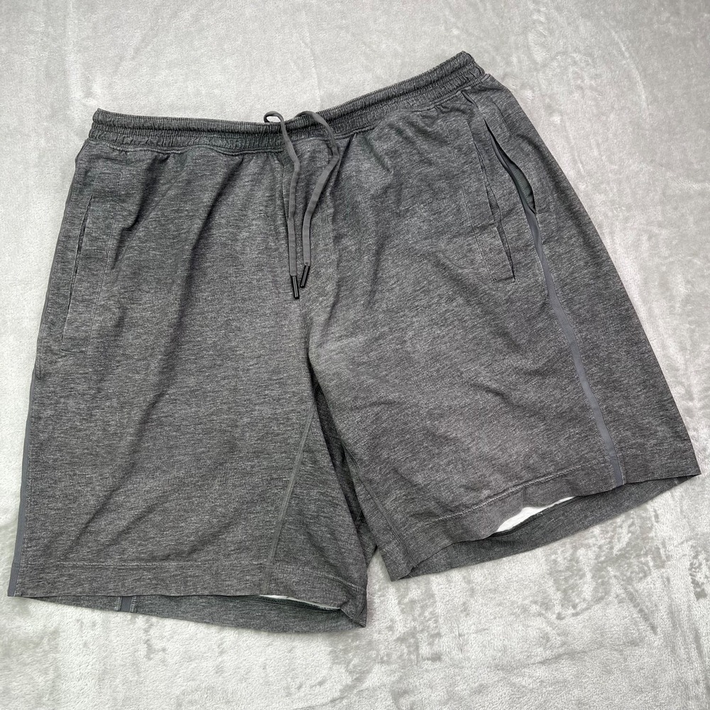 Lululemon Pace‎ Breaker Shorts Mens XL Heather Gray 9" Inseam Lined Athletic Fit